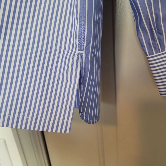 Theory Project Lucas Ossendrijver Men's XS Blue Multi Sleek Striped Shirt - Picture 3 of 12